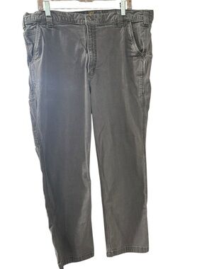 Carhartt Men's Gray Relaxed Fit Straight Leg Work Jeans Size 42x30